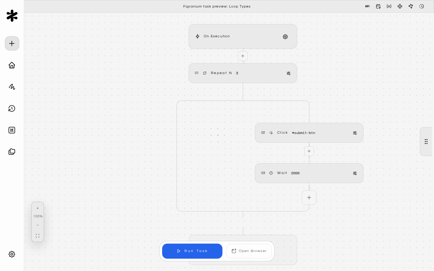 Figranium task preview: Loop Types