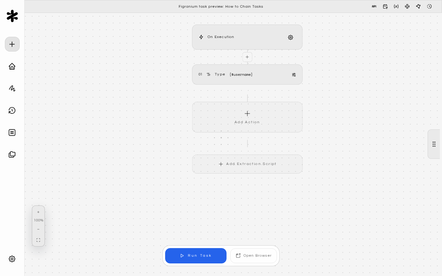 Figranium task preview: How to Chain Tasks