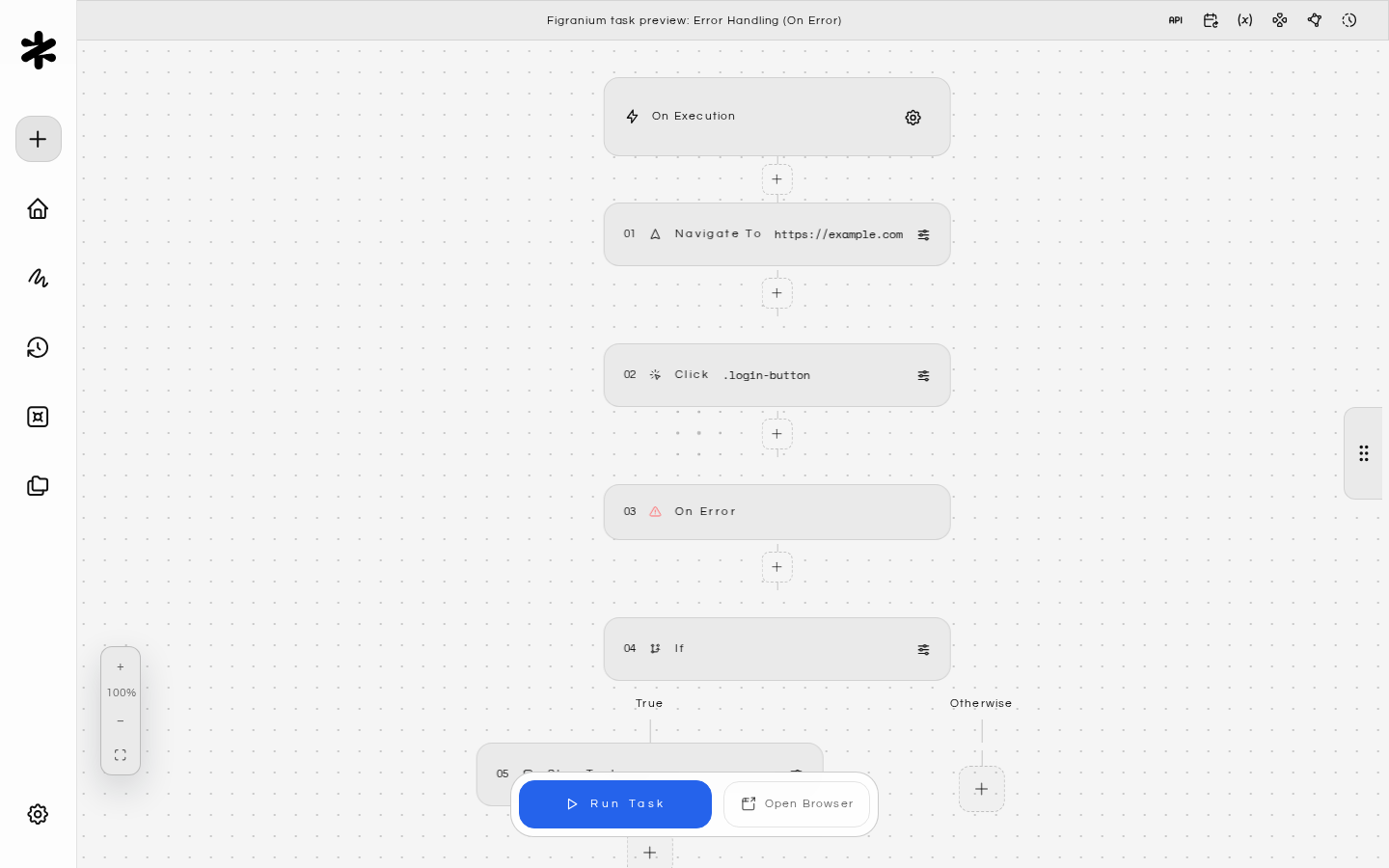 Figranium task preview: Error Handling (On Error)