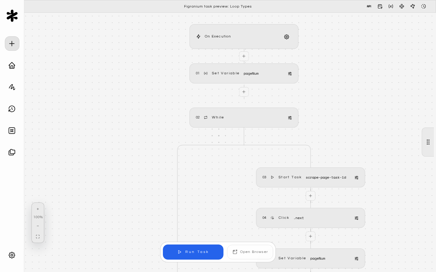 Figranium task preview: Loop Types