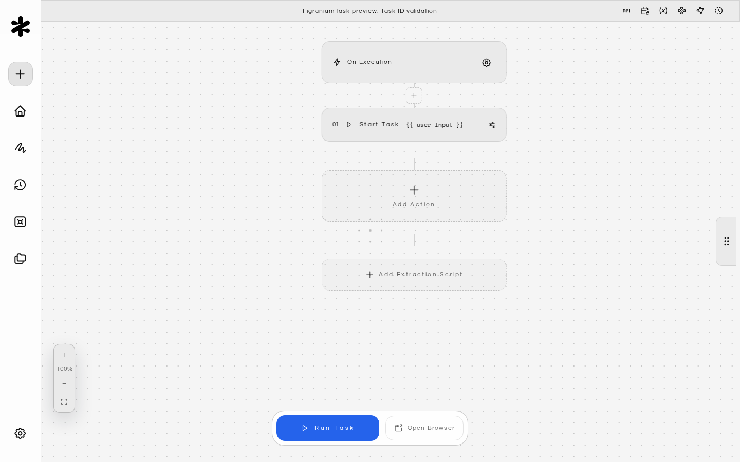 Figranium task preview: Task ID validation