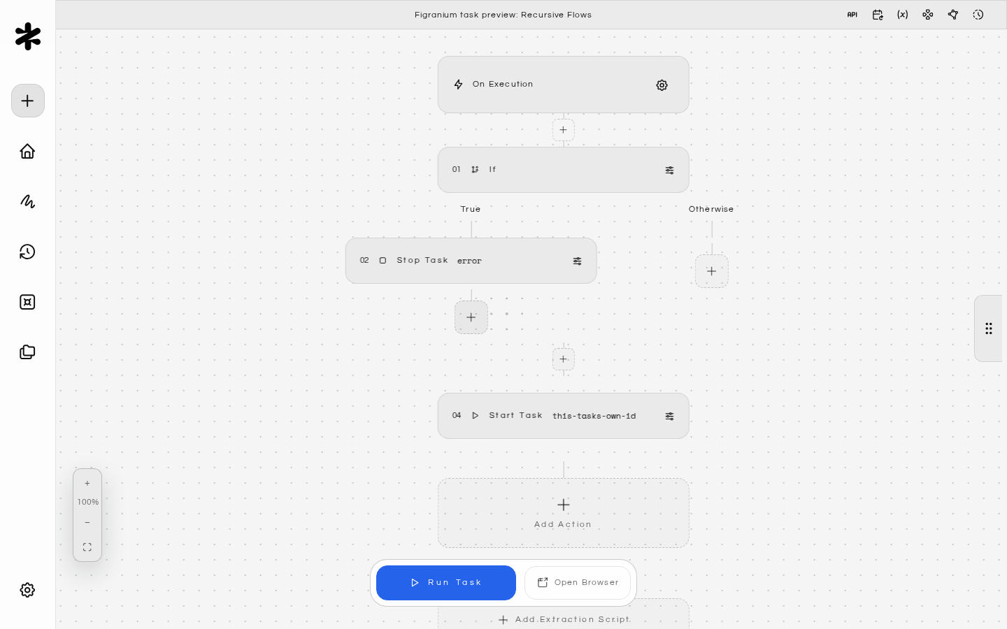 Figranium task preview: Recursive Flows