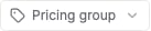 The Pricing group control on a customer's edit dialog. Clearing this means the customer can't order any products at all.