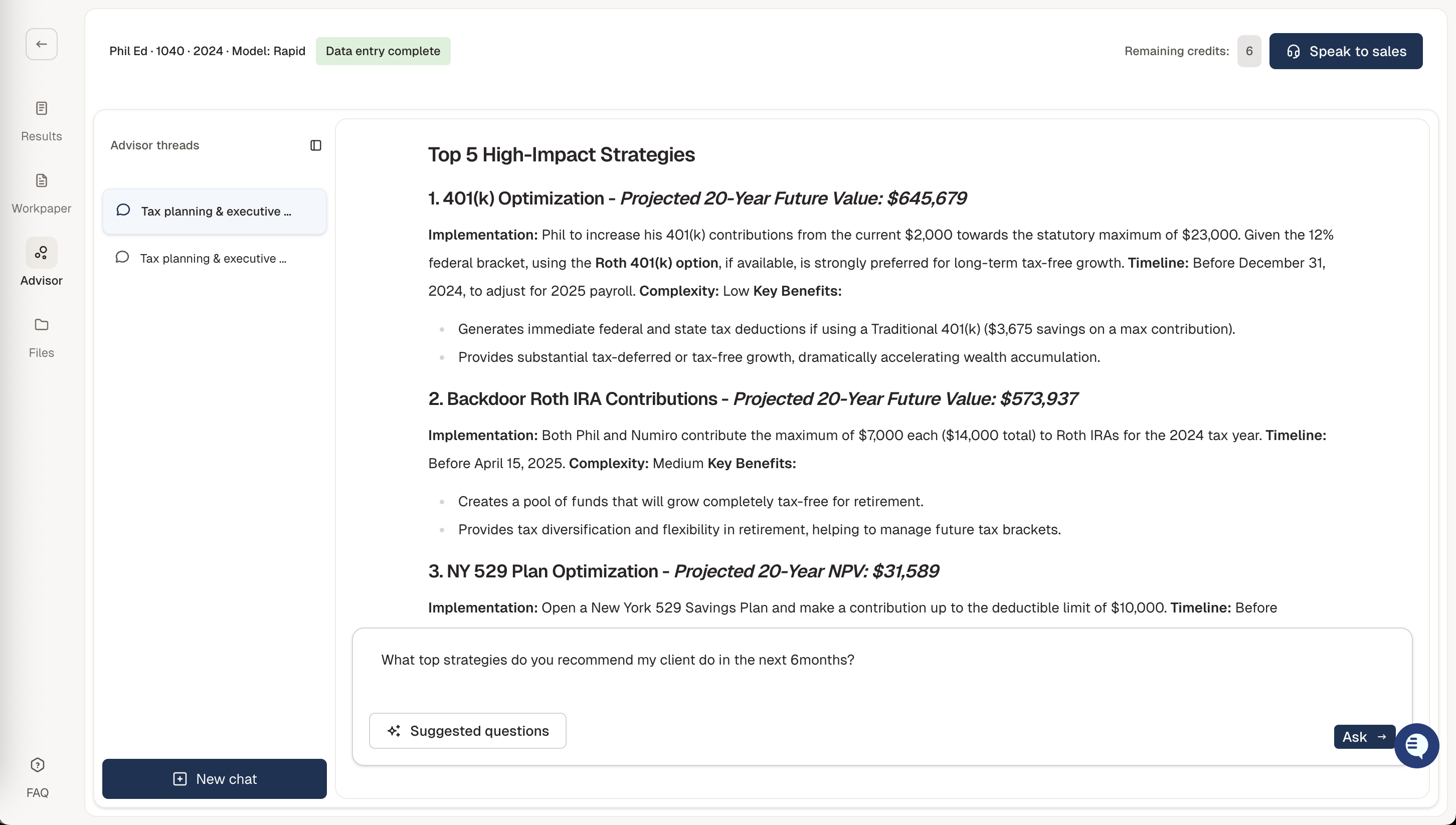 Screenshot of workpaper