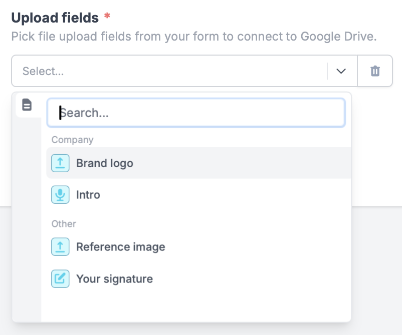 Screenshot of the Fillout form creation page