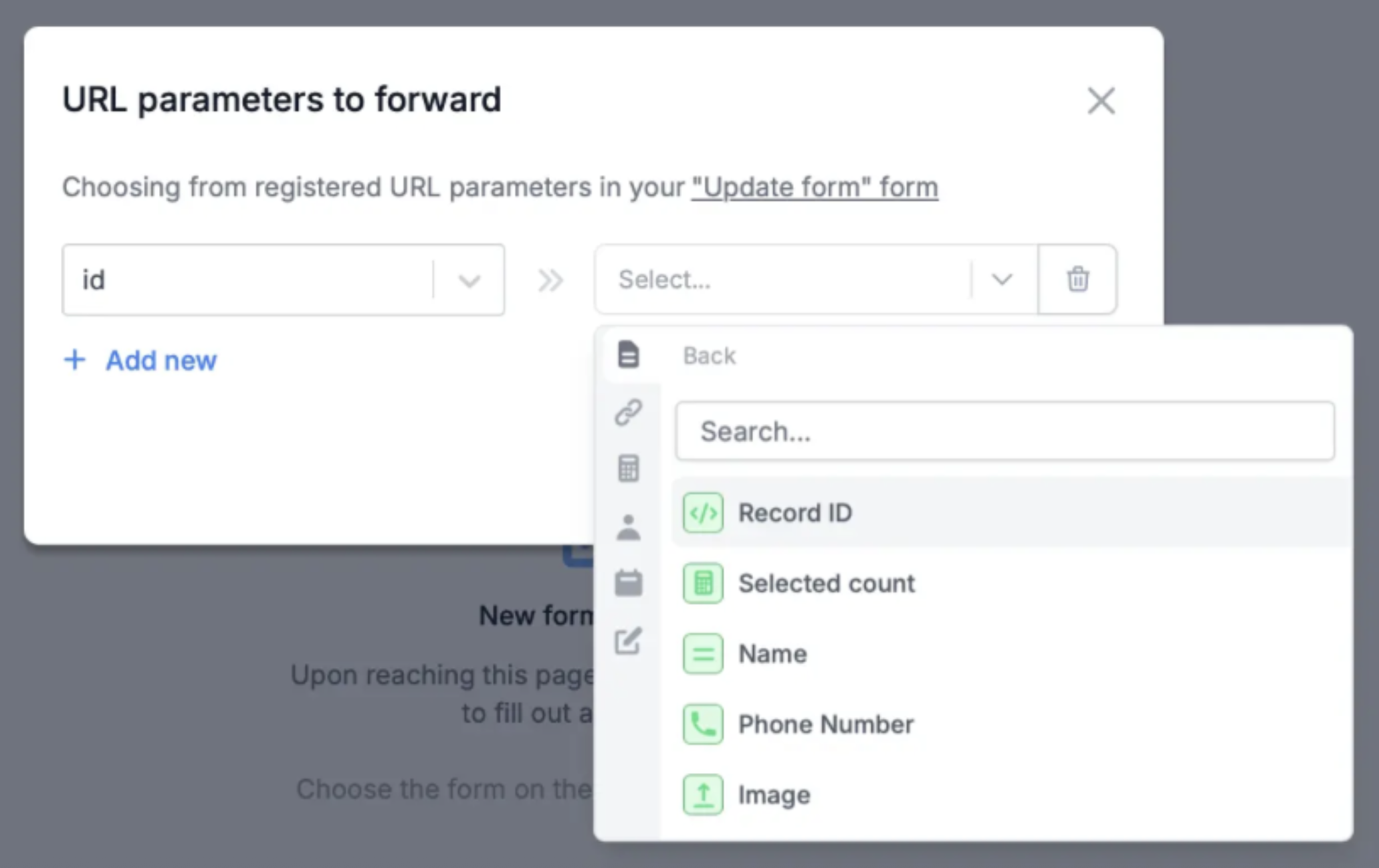 Screenshot of the Form designer tab of a form