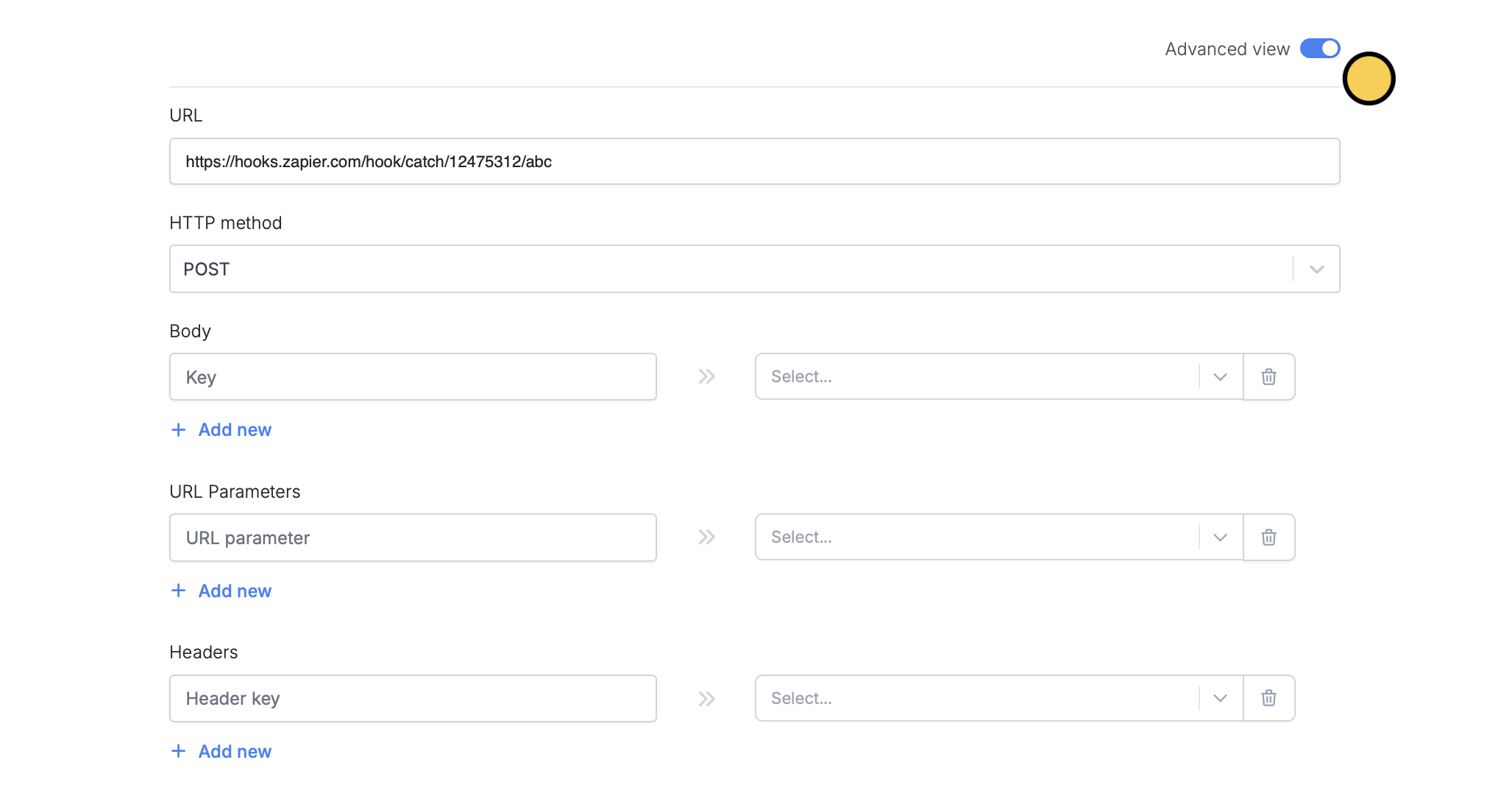 Screenshot of the Fillout form creation page
