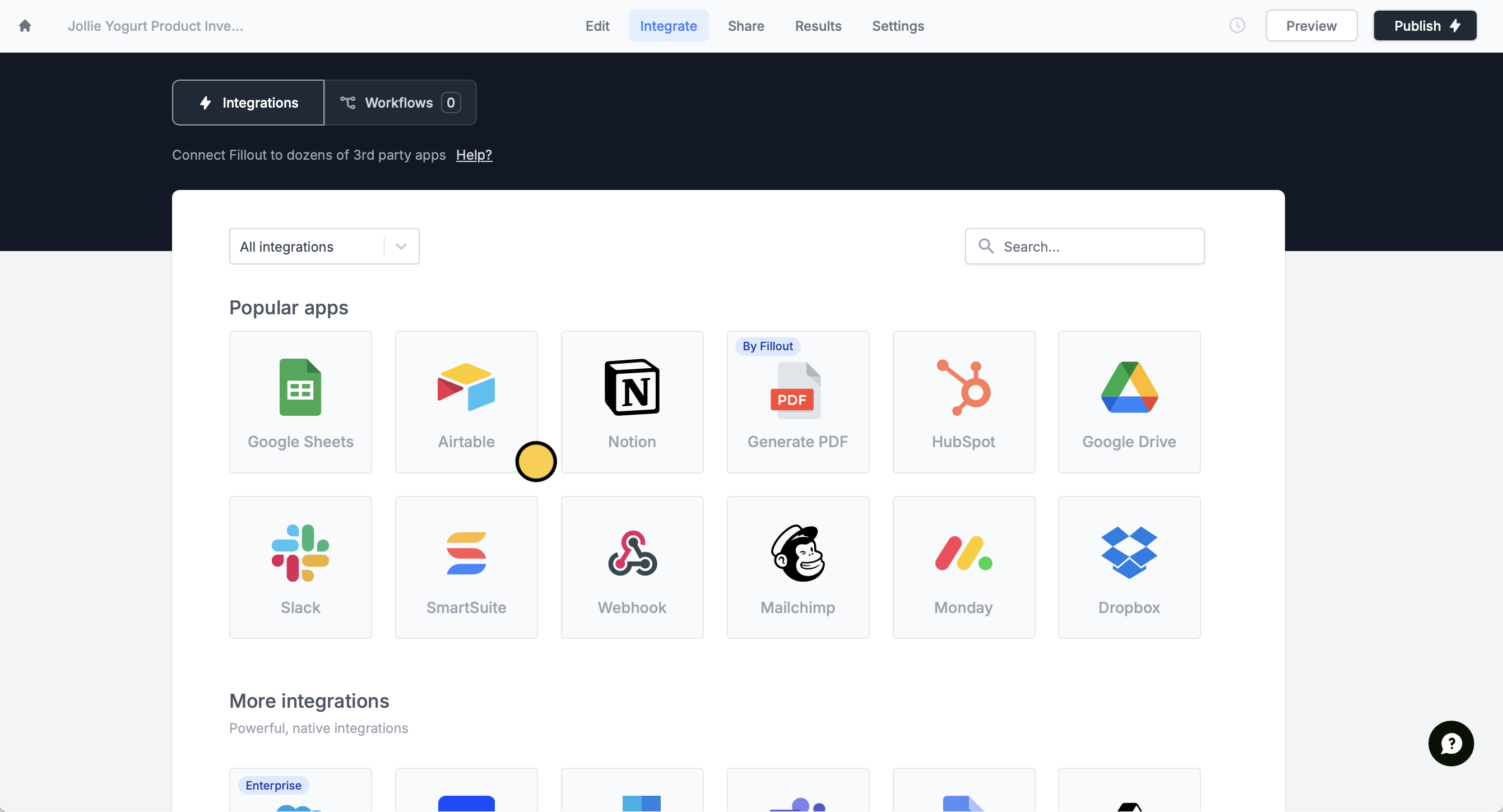 Screenshot of the Form designer tab of a form