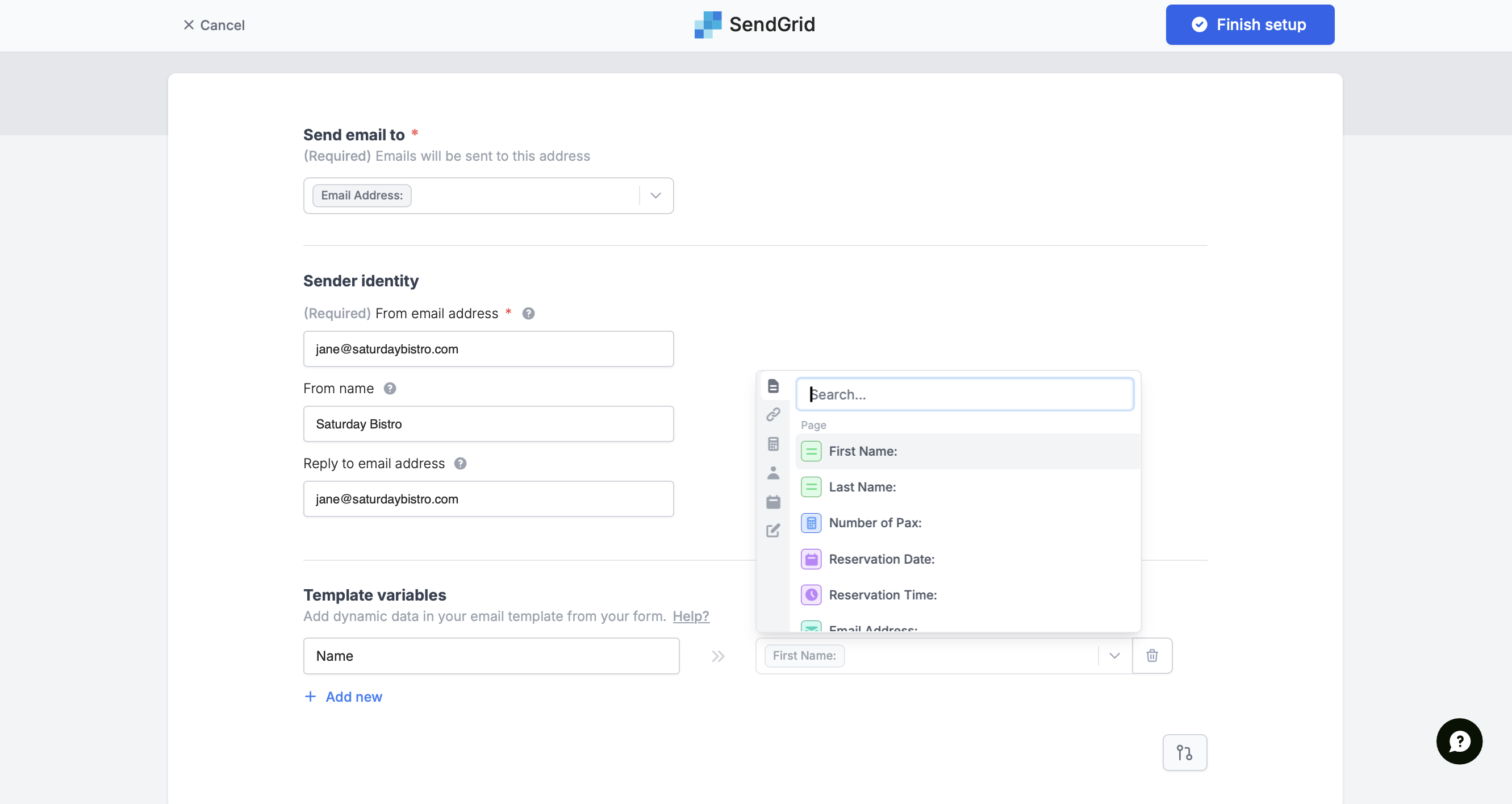 Screenshot of the Fillout form creation page