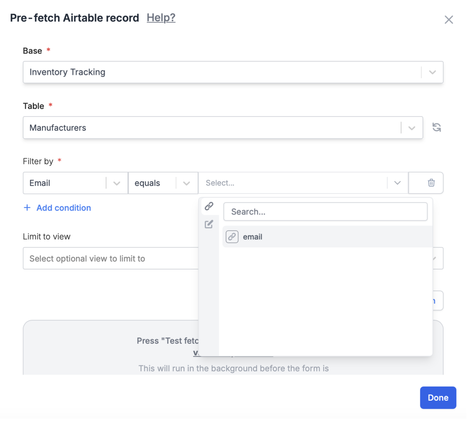 Screenshot of the Fillout form creation page