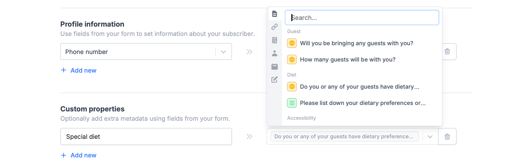 Screenshot of the Fillout form creation page