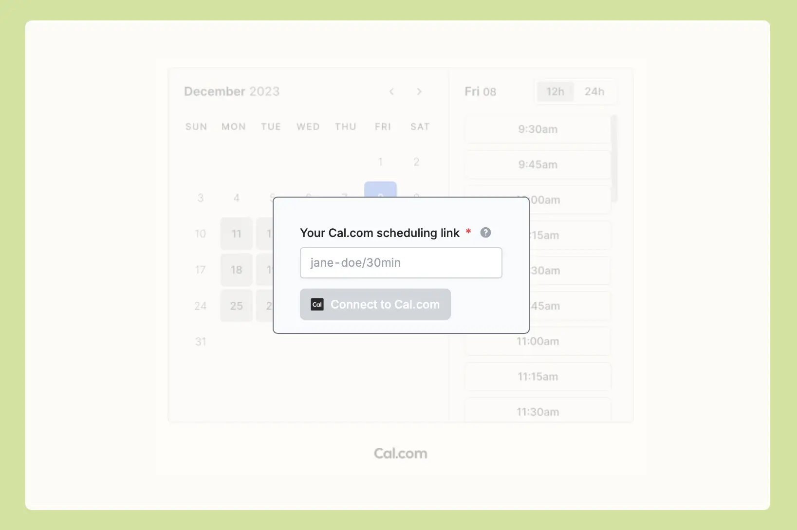 Fillout Scheduling