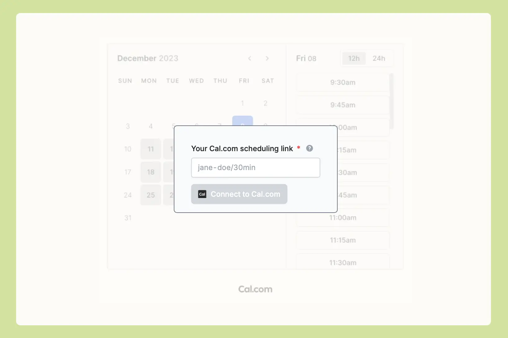 Fillout Scheduling