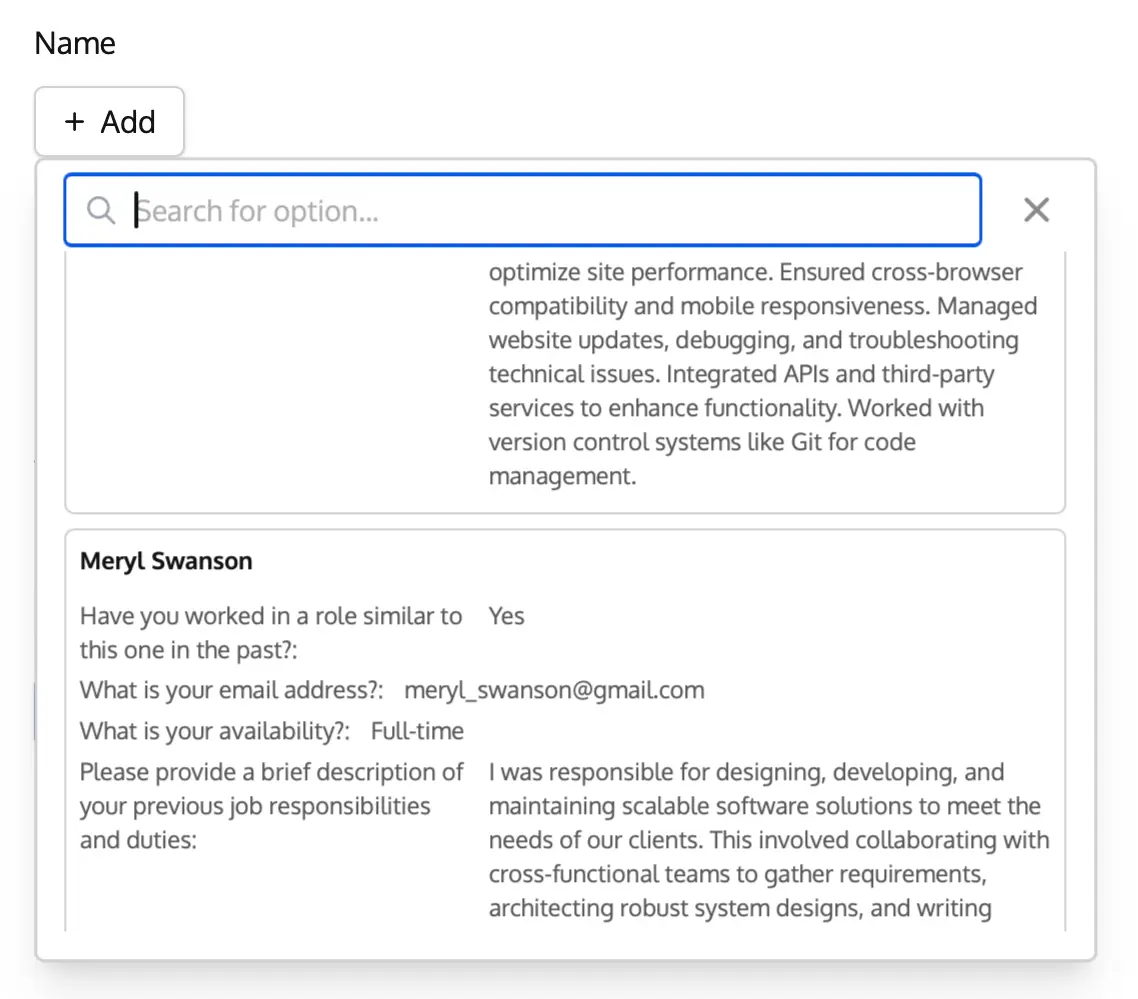 Screenshot of the Form designer tab of a form