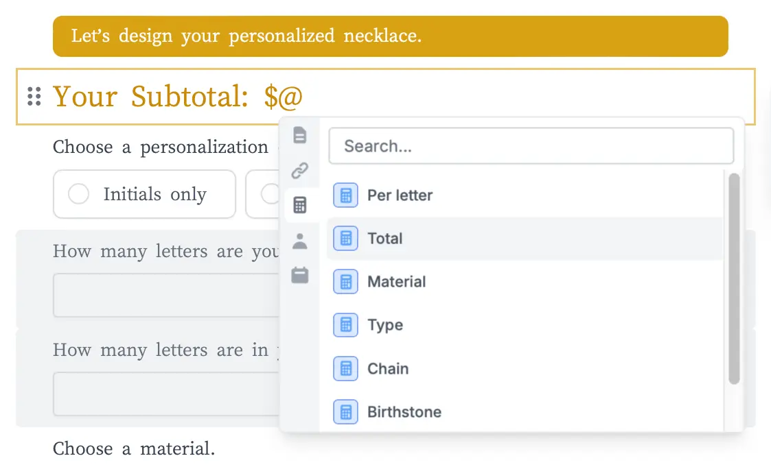 Screenshot of the Logic tab of a form