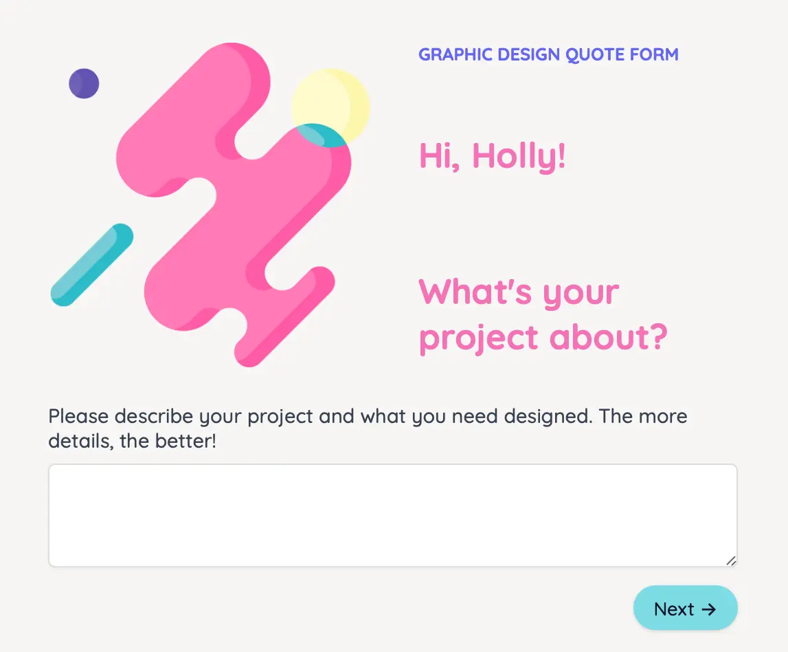 Screenshot of the Form designer tab of a form