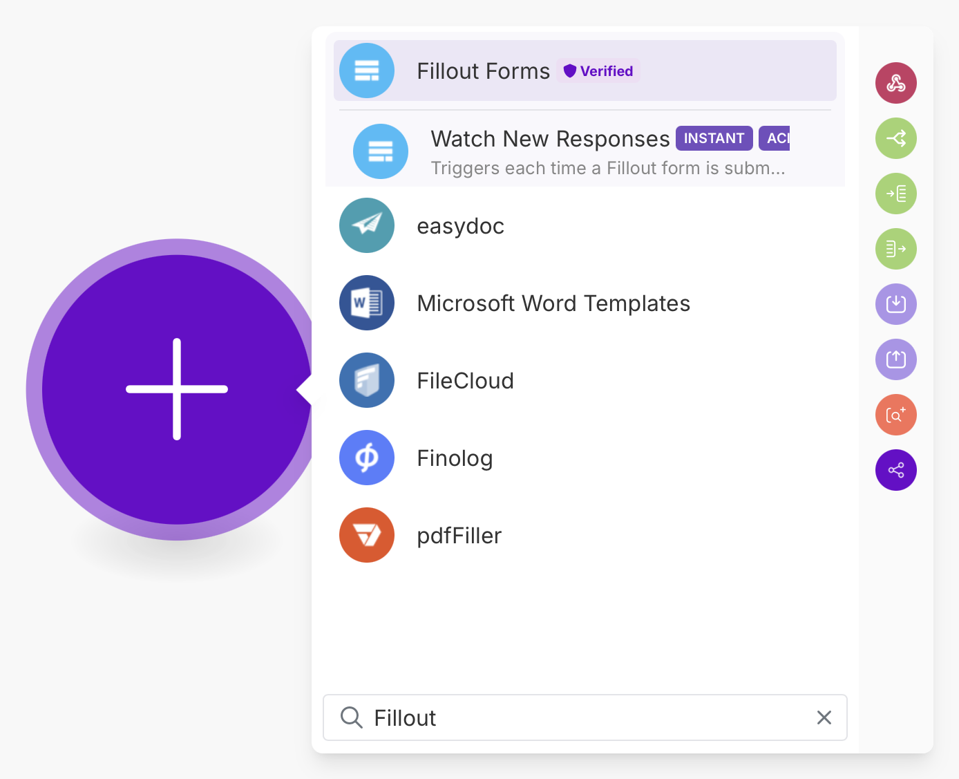 Screenshot of the Make scenario creation page