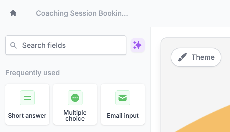 Screenshot of the Form designer tab of a form