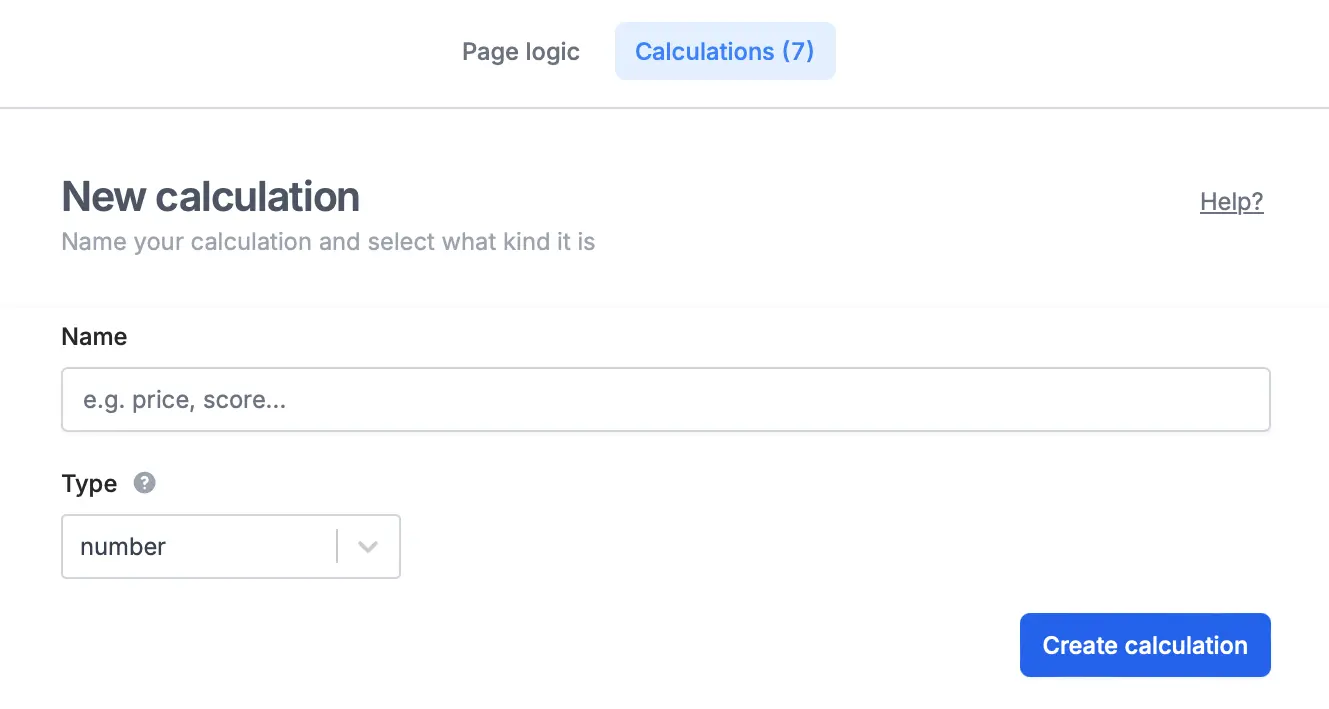 Screenshot of the Logic tab of a form