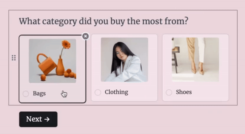 Reorder picture choices