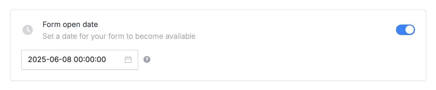 Screenshot of the Access tab of a form