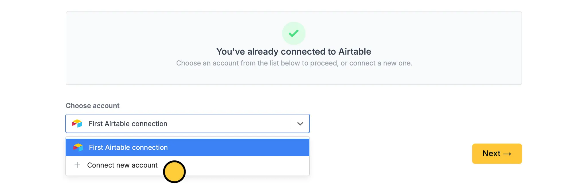 Screenshot of the Integrate tab of a form