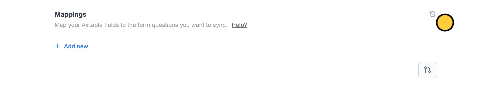 Screenshot of the Integrate tab of a form