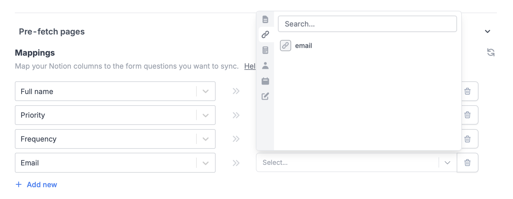 Screenshot of the Fillout form creation page