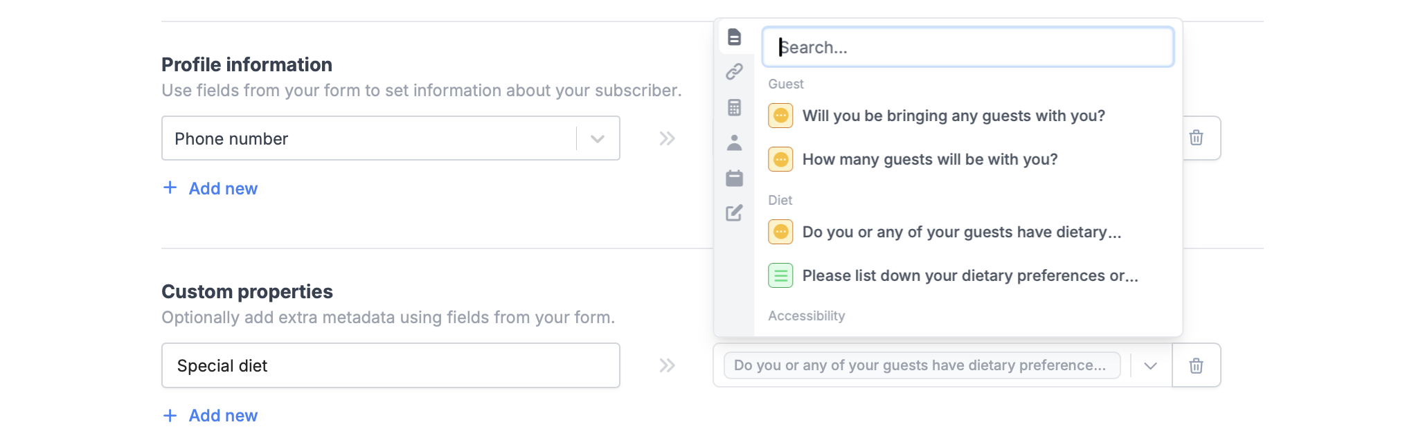 Screenshot of the Fillout form creation page