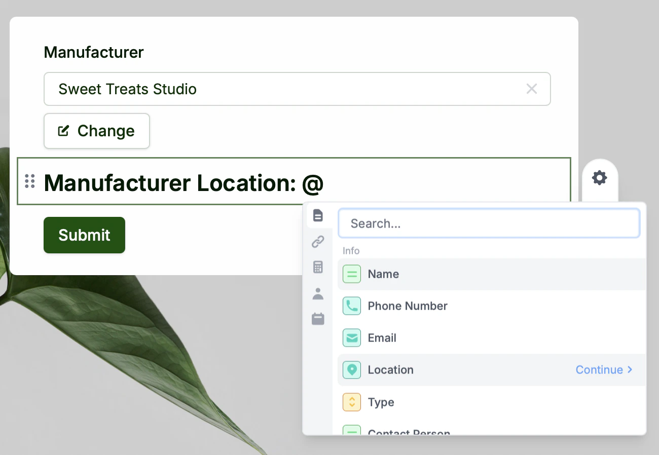 Screenshot of the Fillout form creation page