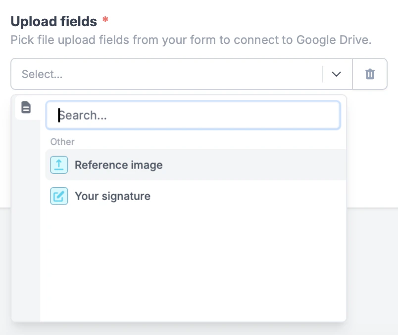 Screenshot of the Fillout form creation page