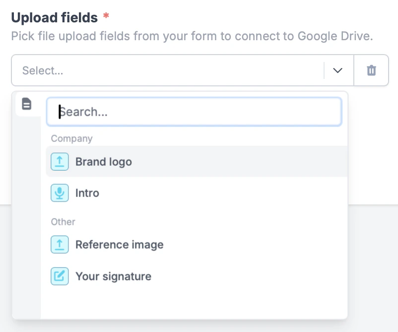 Screenshot of the Fillout form creation page