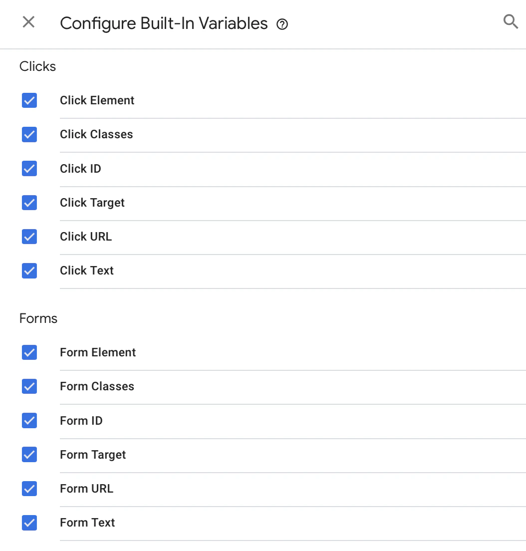 Screenshot of the Integrate tab of a form