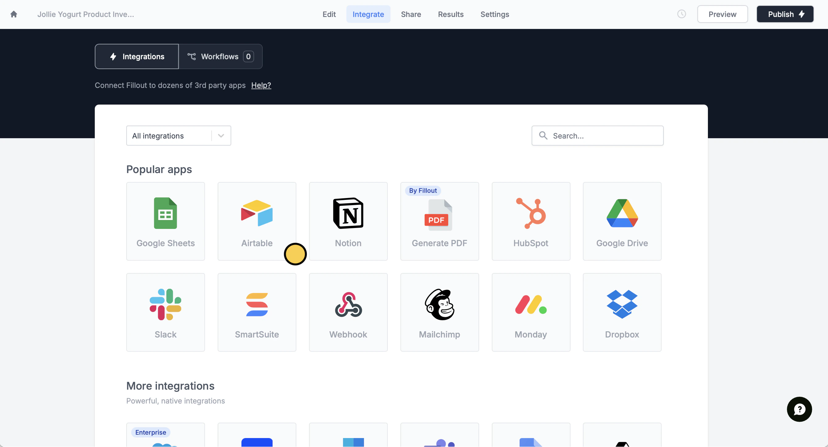 Screenshot of the Form designer tab of a form
