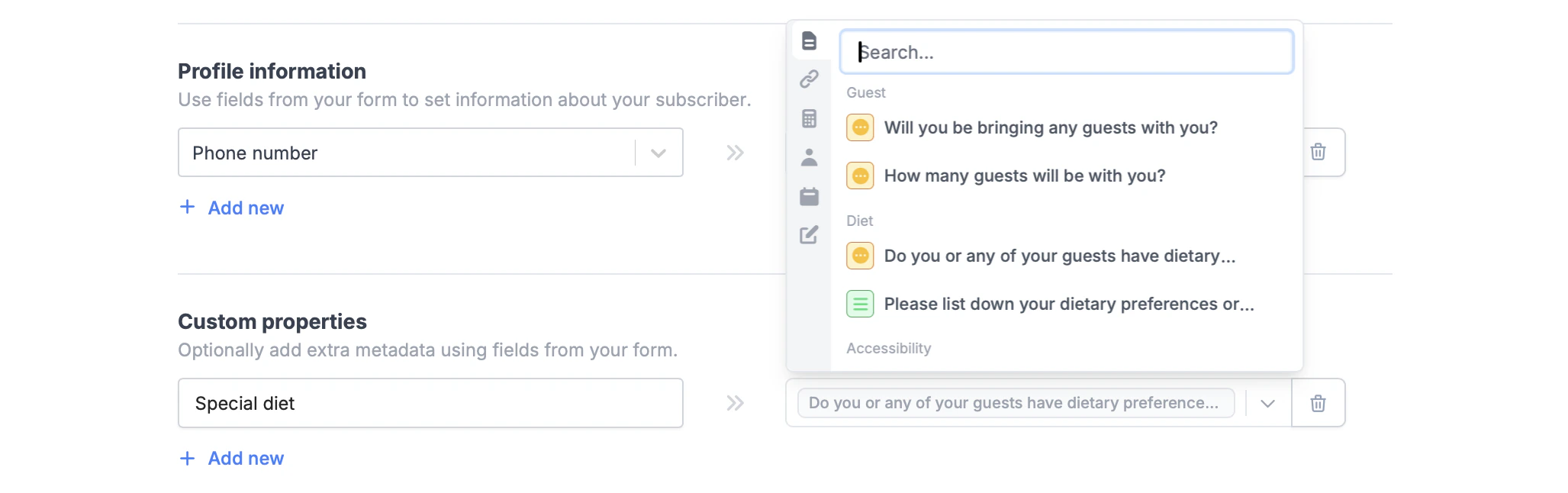 Screenshot of the Fillout form creation page