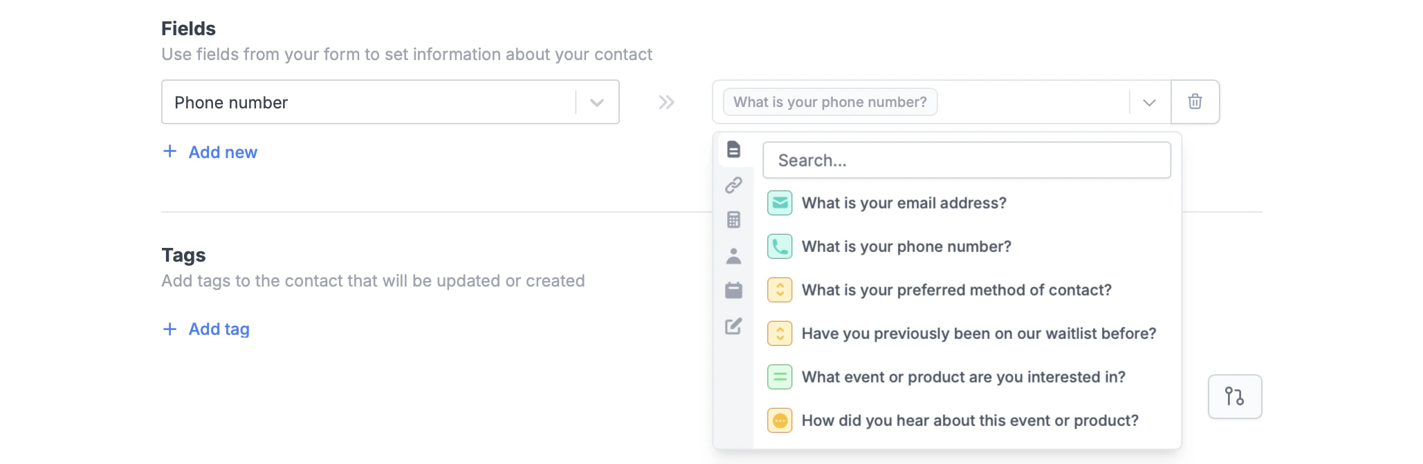 Screenshot of the Fillout form creation page