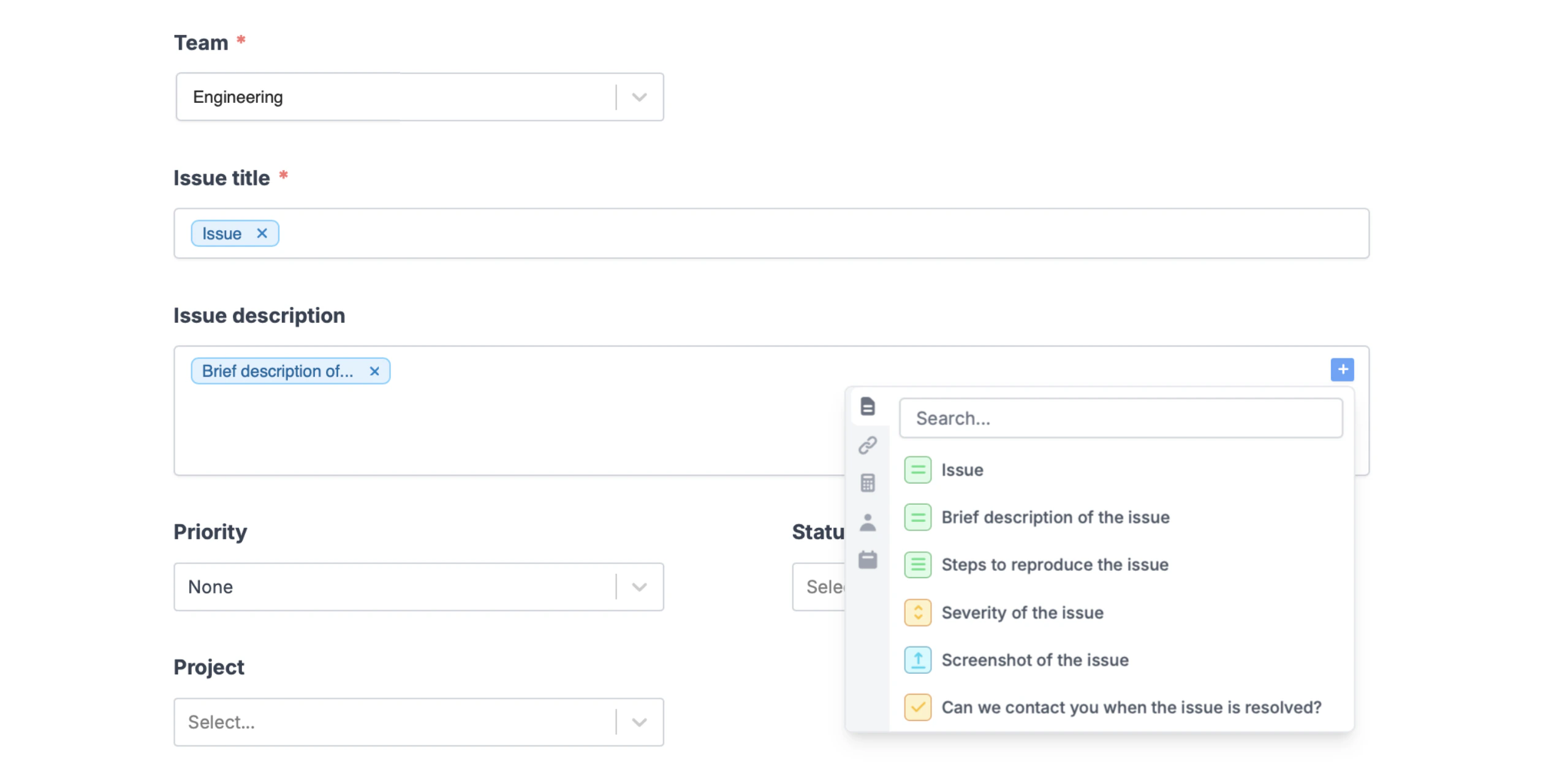 Screenshot of the Fillout form creation page