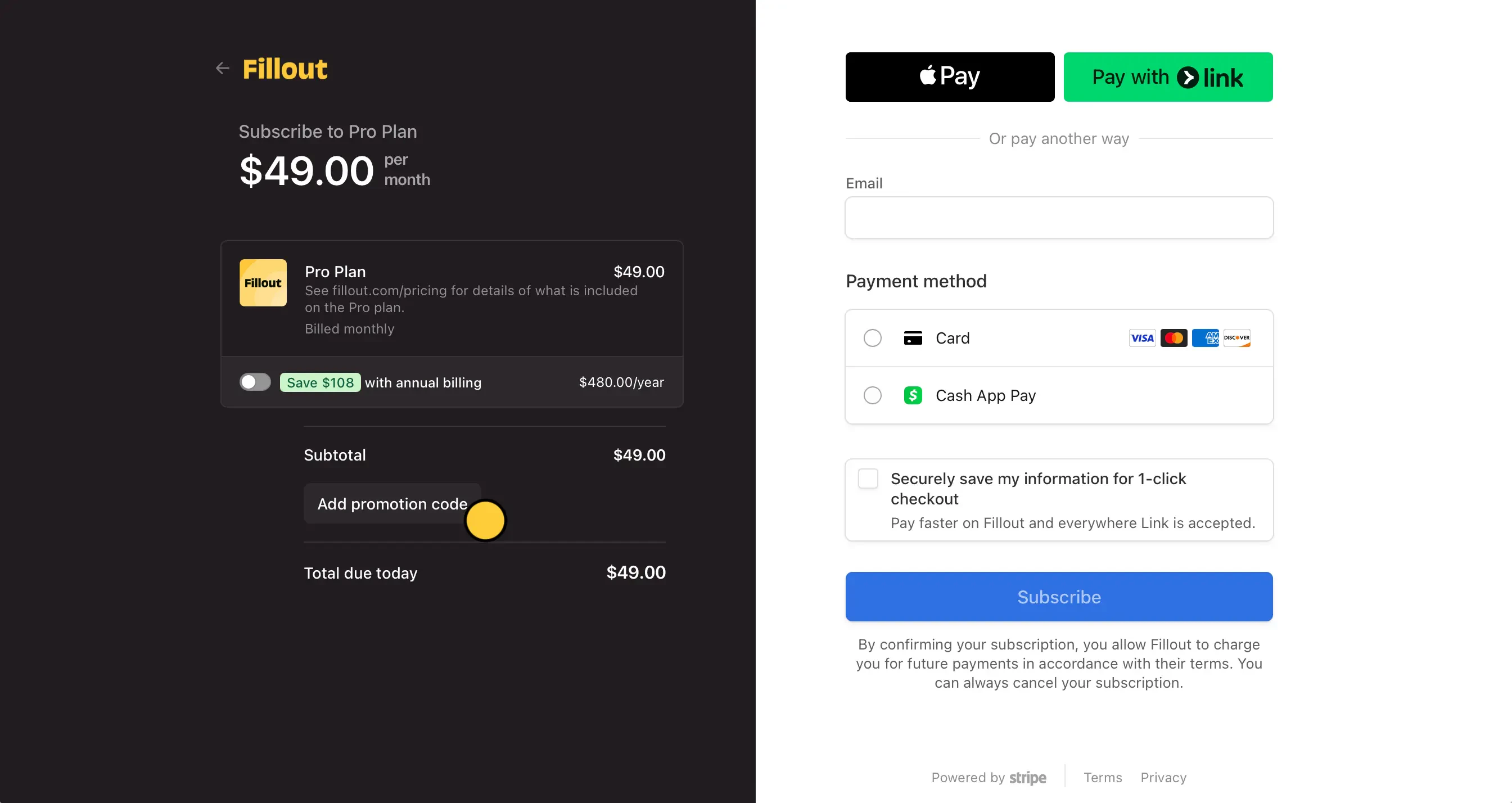 Redeem a discount code