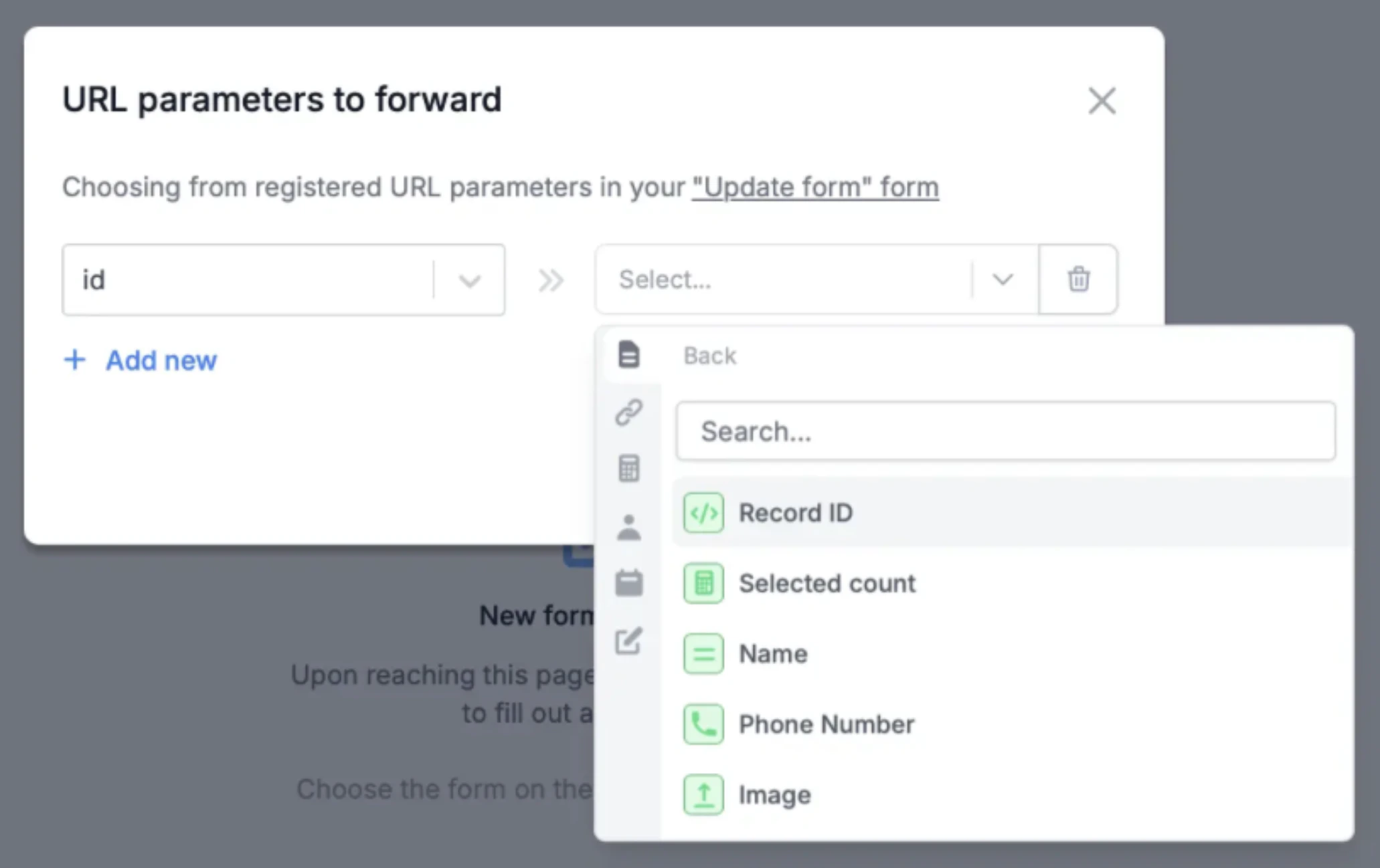 Screenshot of the Form designer tab of a form