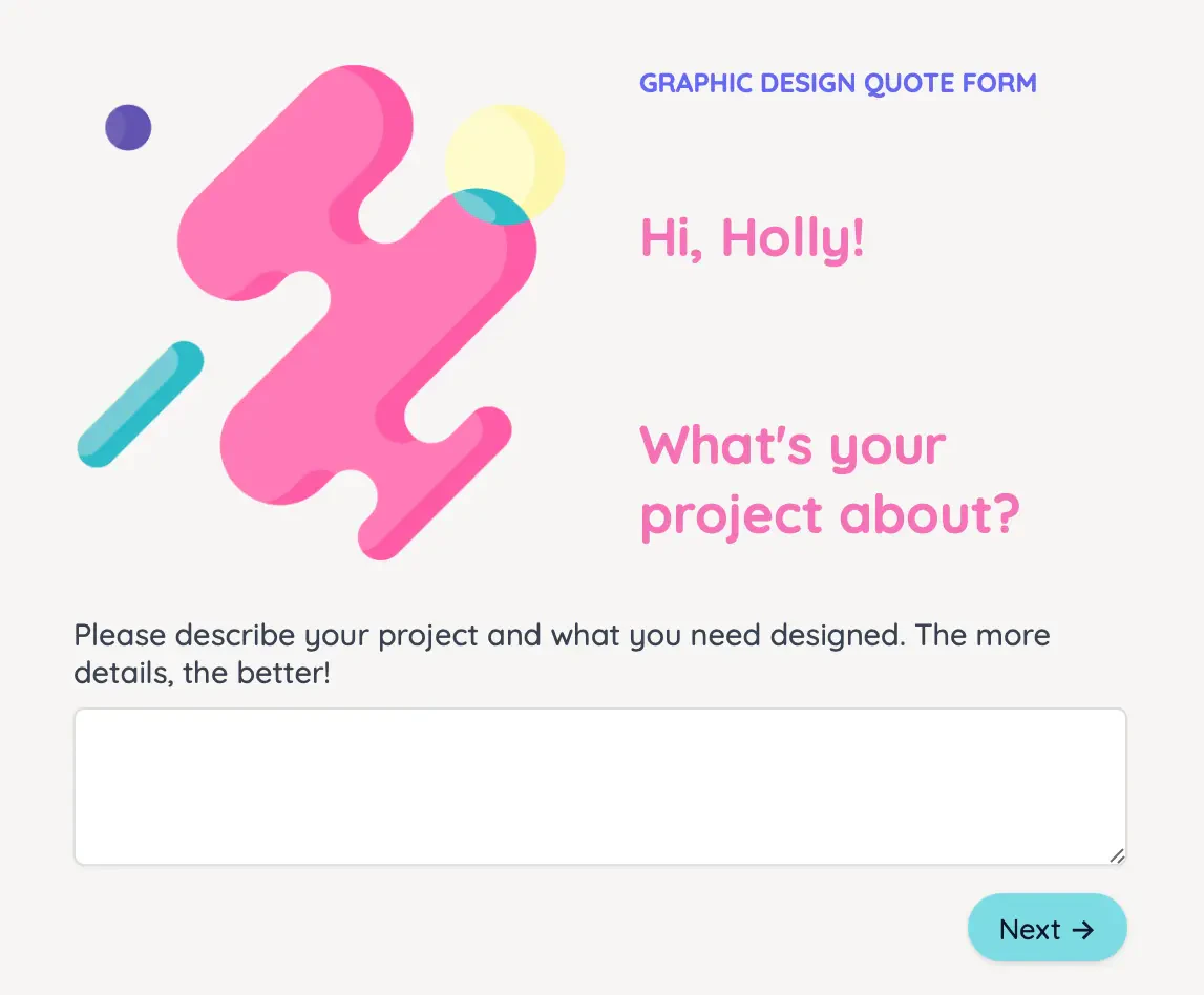 Screenshot of the Form designer tab of a form