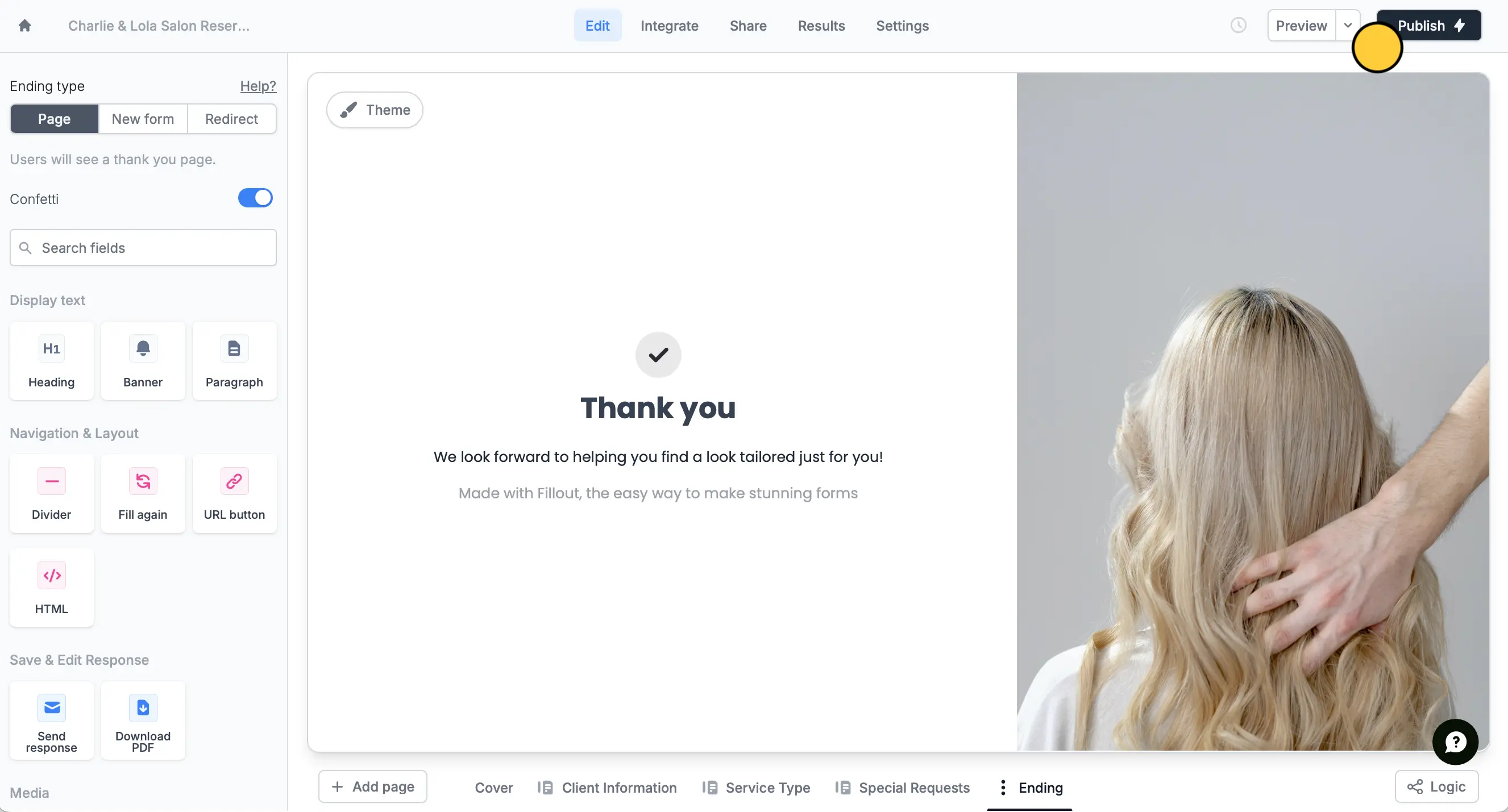 Publish your form