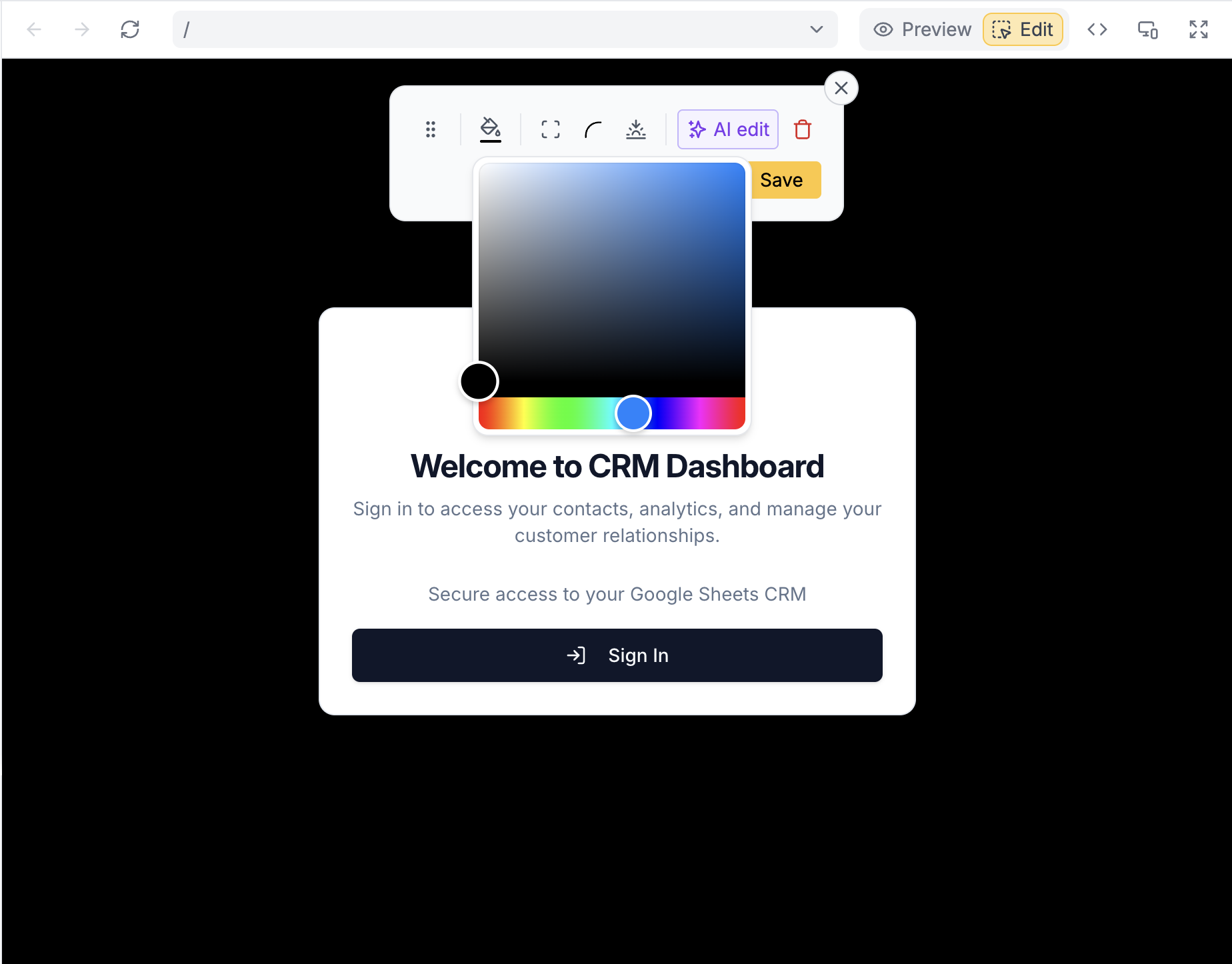 Choose a form type