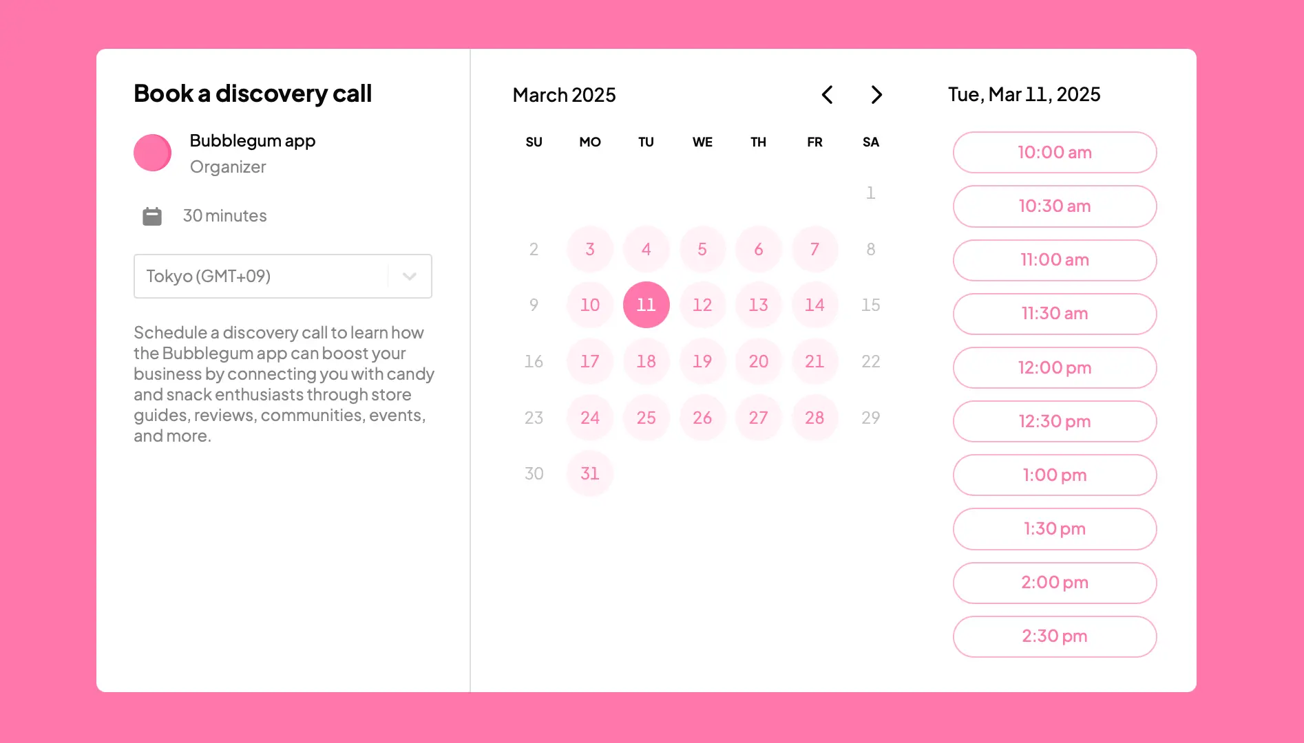 Fillout Scheduling