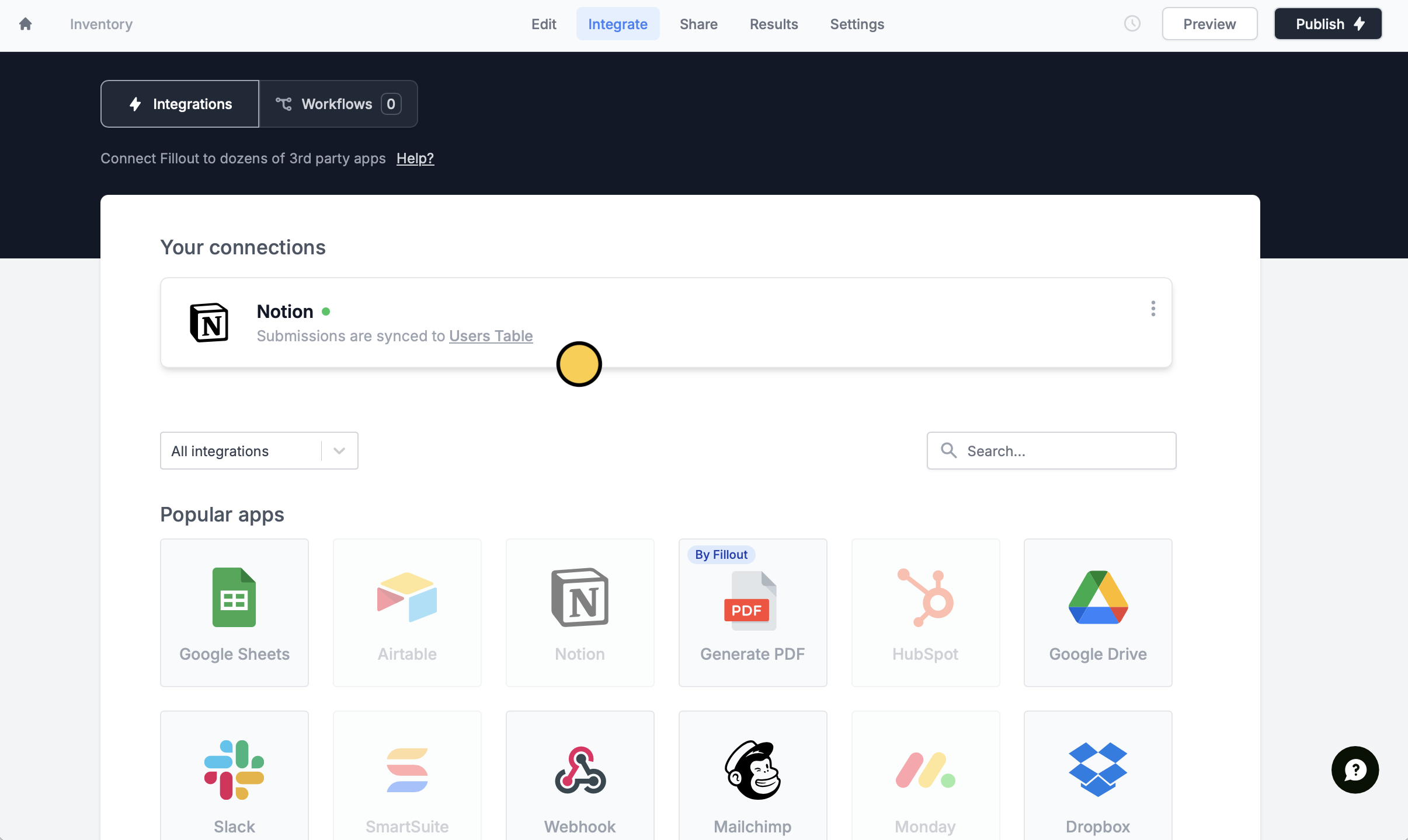 Screenshot of the Form designer tab of a form