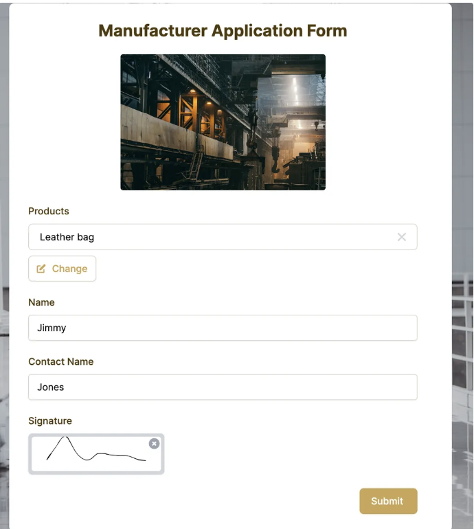Screenshot of the Form designer tab of a form