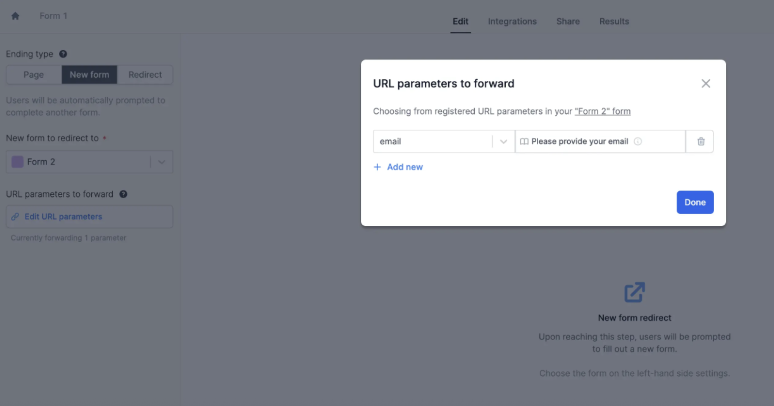 Screenshot of the Form designer tab of a form