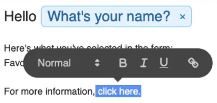 Screenshot of the Form designer tab of a form
