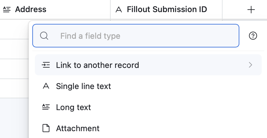 Select and filter Airtable linked records in a dropdown - Fillout Help ...