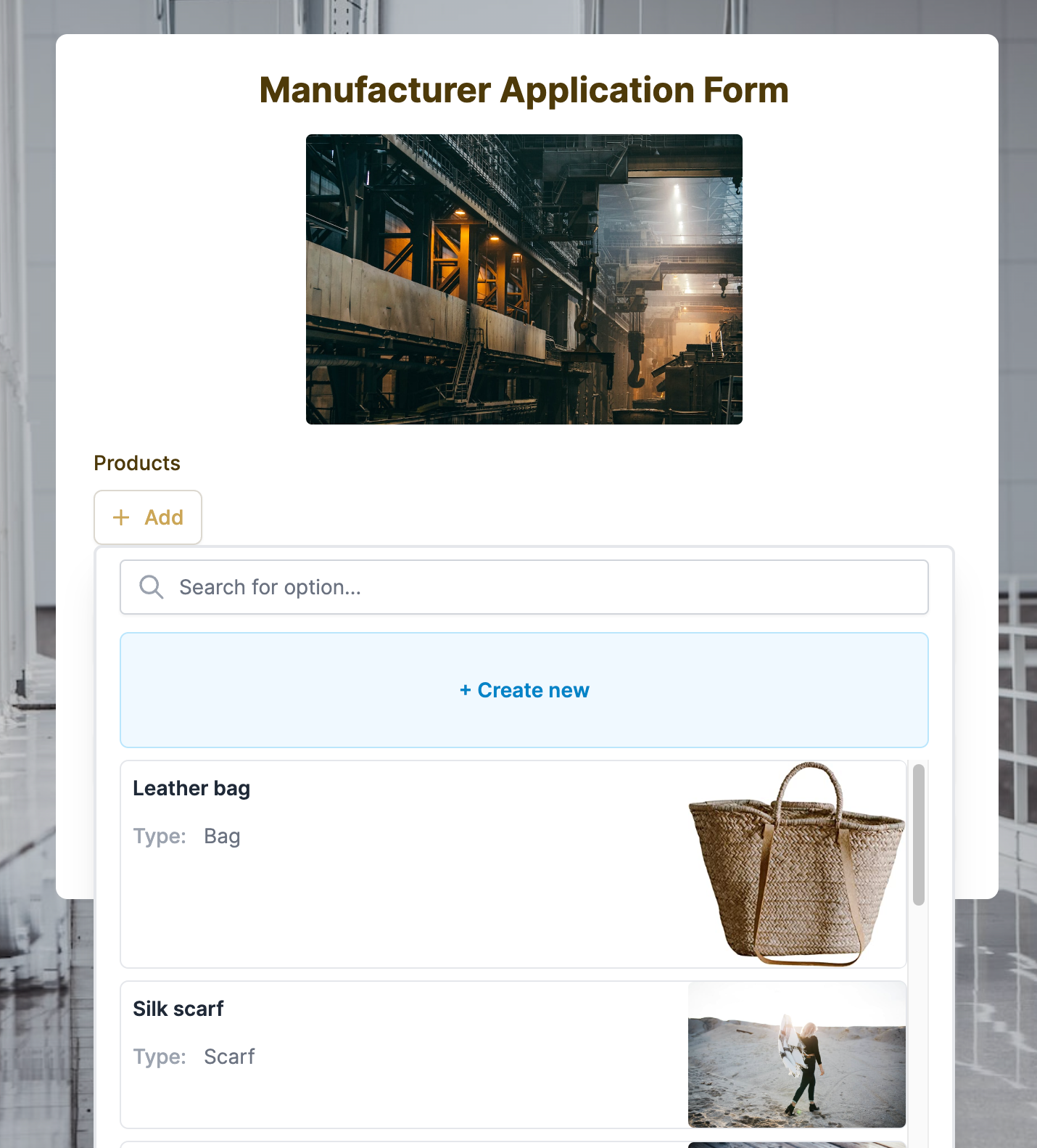 Screenshot of the Form designer tab of a form