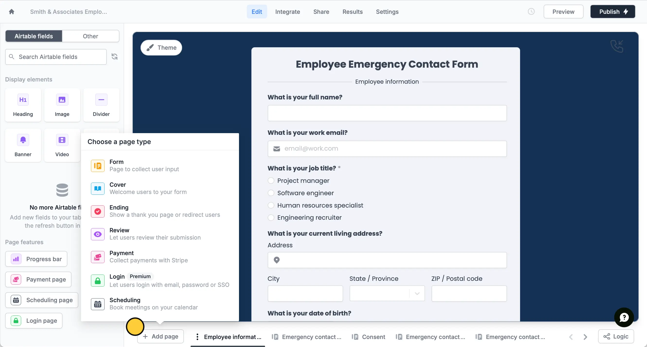 Add a login page
